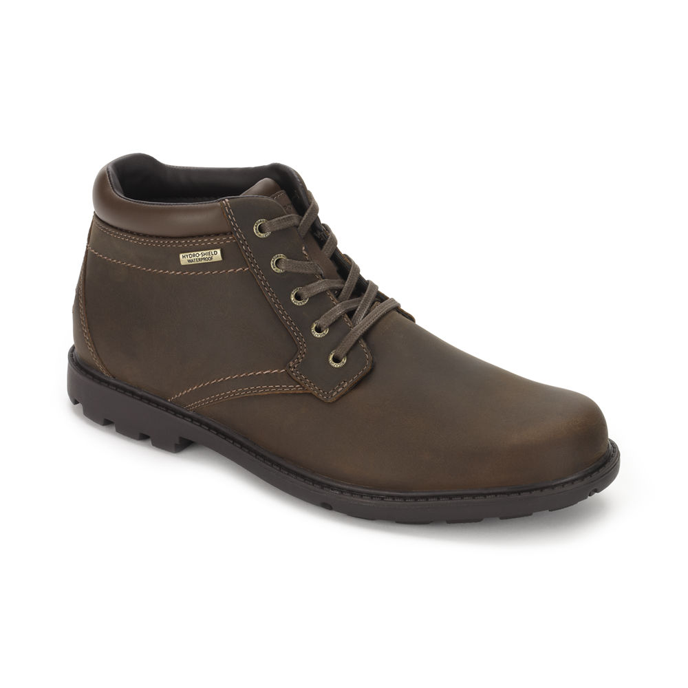 Rockport Singapore Mens Boots - Rugged Bucks Waterproof Brown - UP8974216